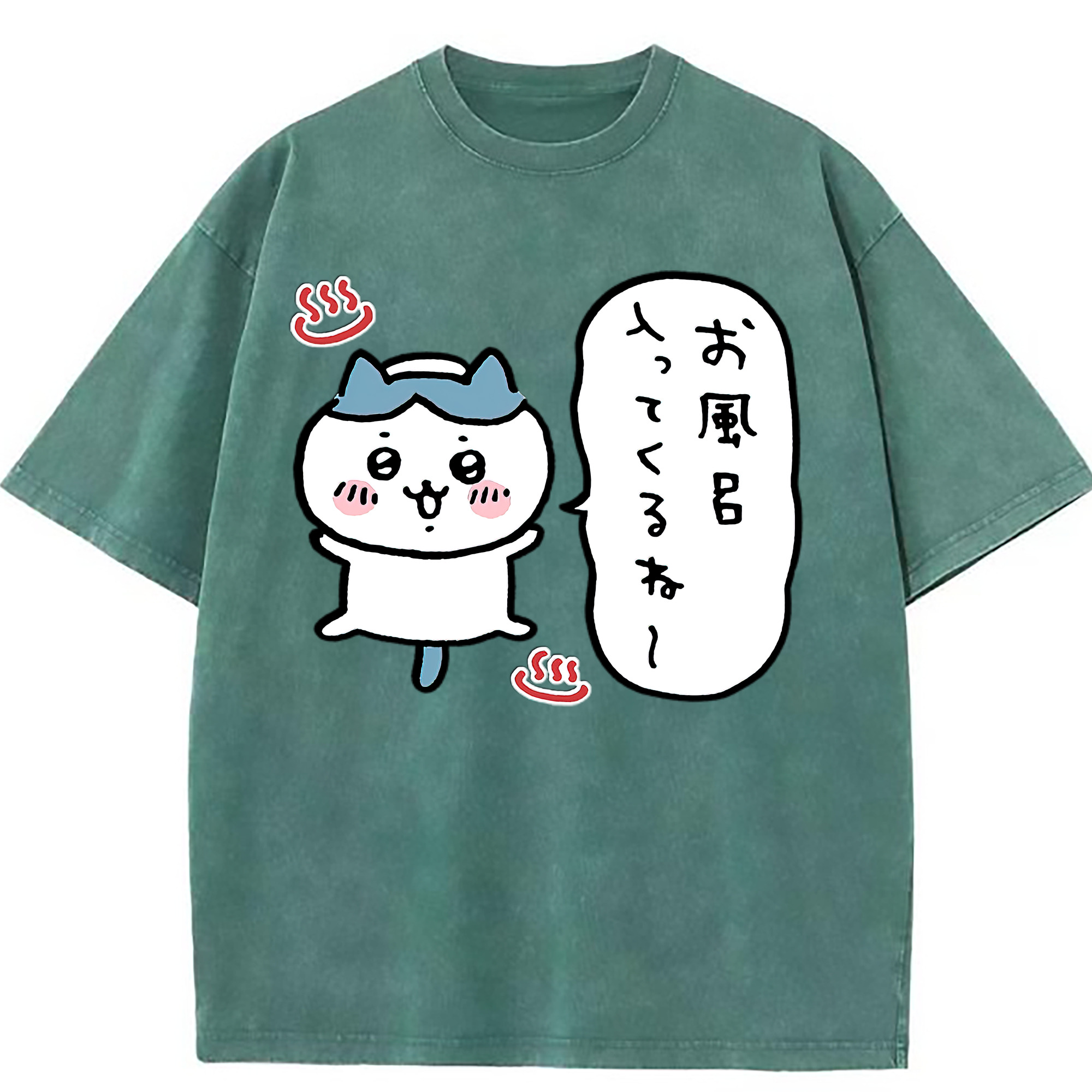 （画像用） ちいかわ ハチワレ Chii-kawa hachiware 綿100% ヴィンテージ風 半袖Tシャツ（フロントプリント）